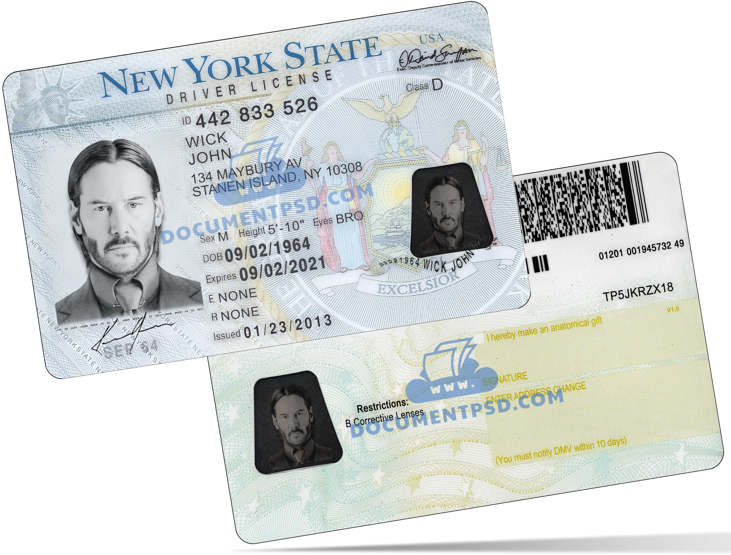 New York Driver License PSD Template