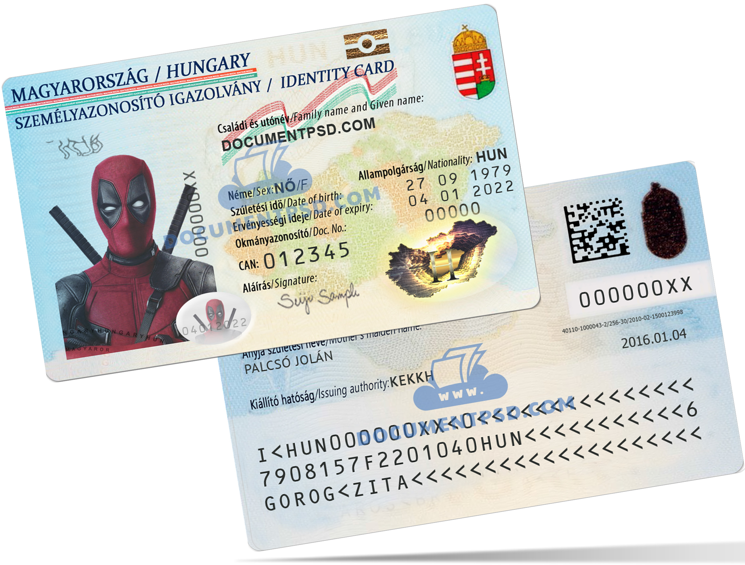 Hungary ID PSD Template