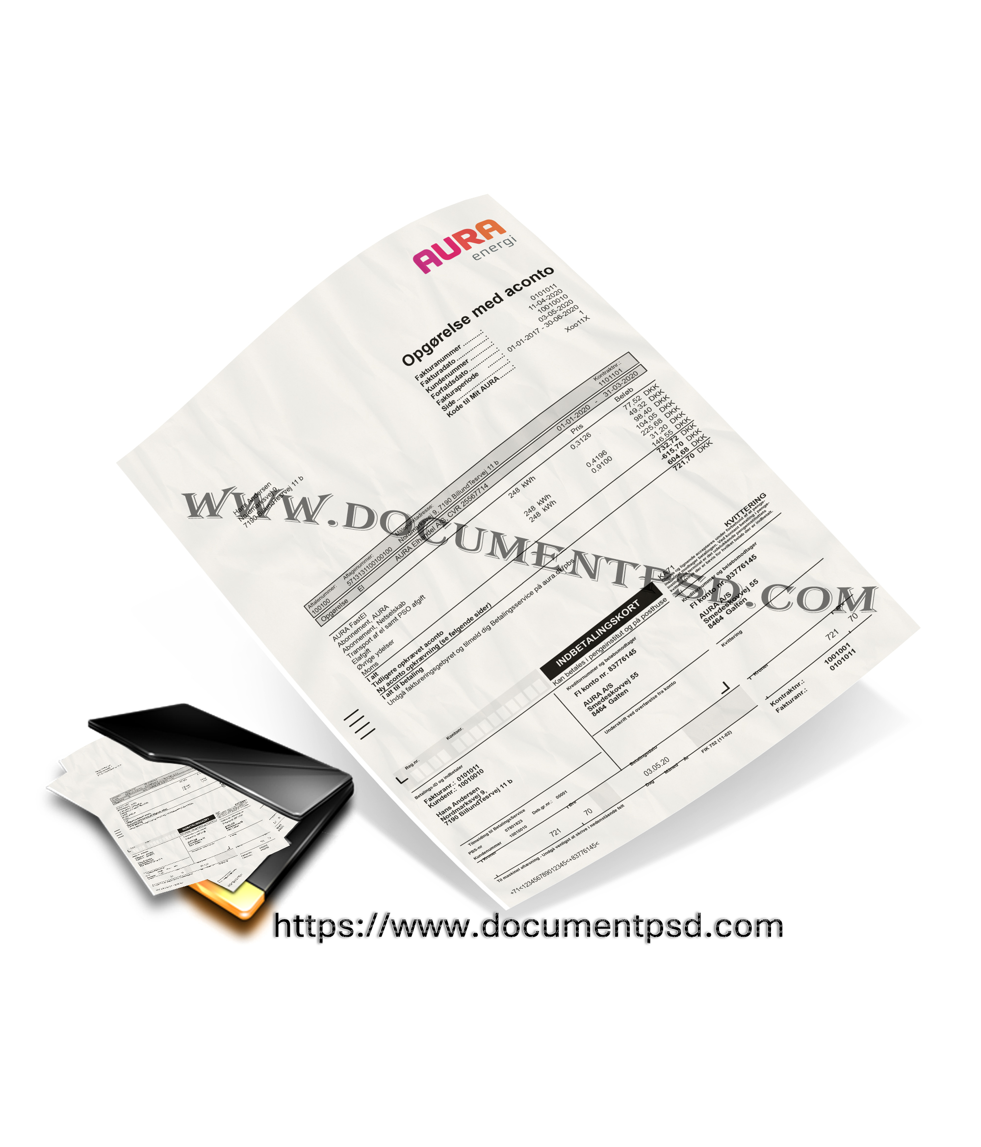 Denmark Aura Bill PSD Template