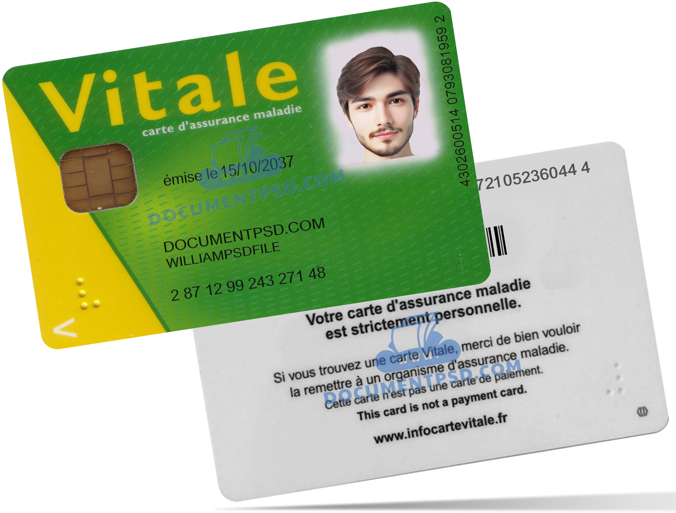 Vitale Carte France PSD Template