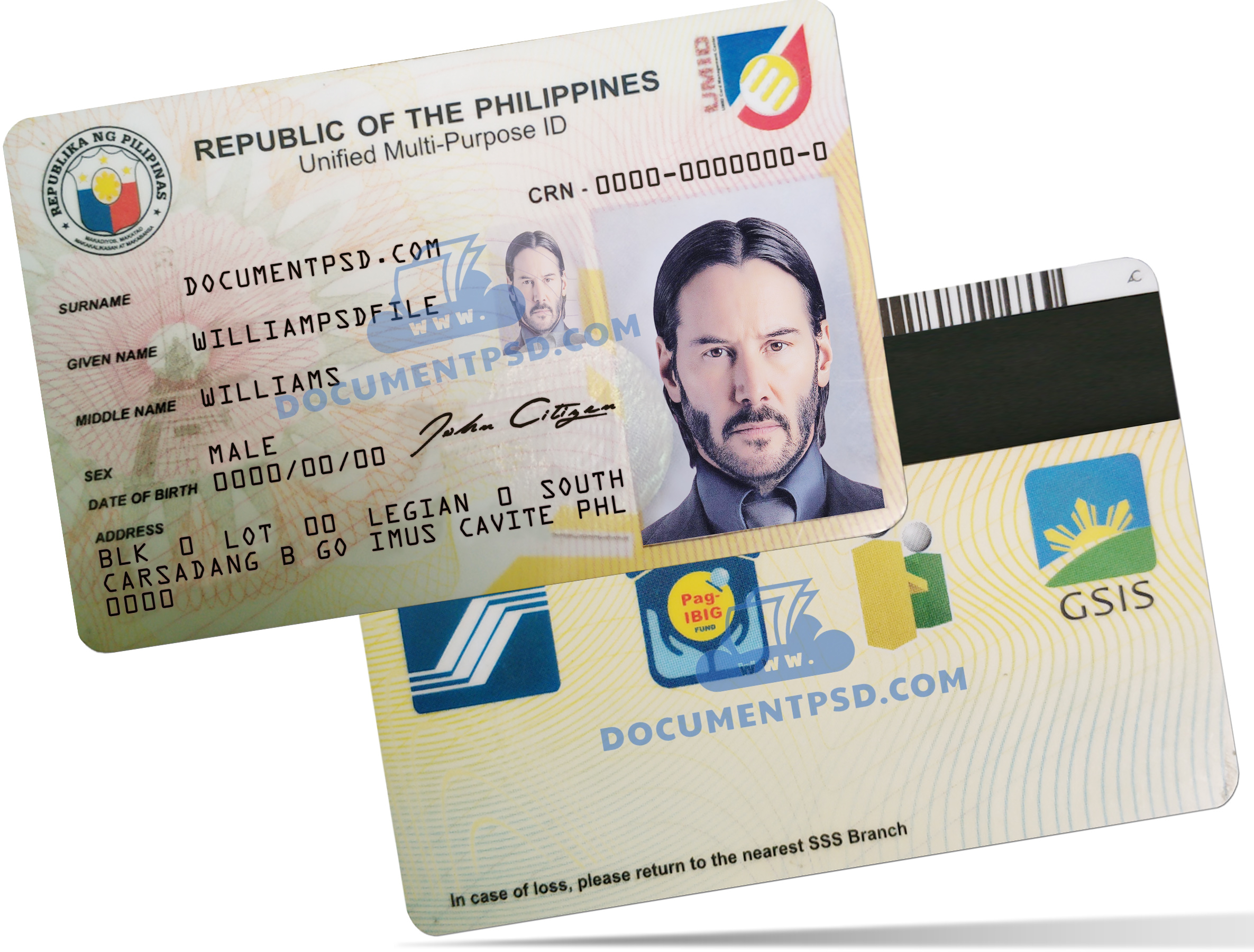 Philippines ID PSD Template